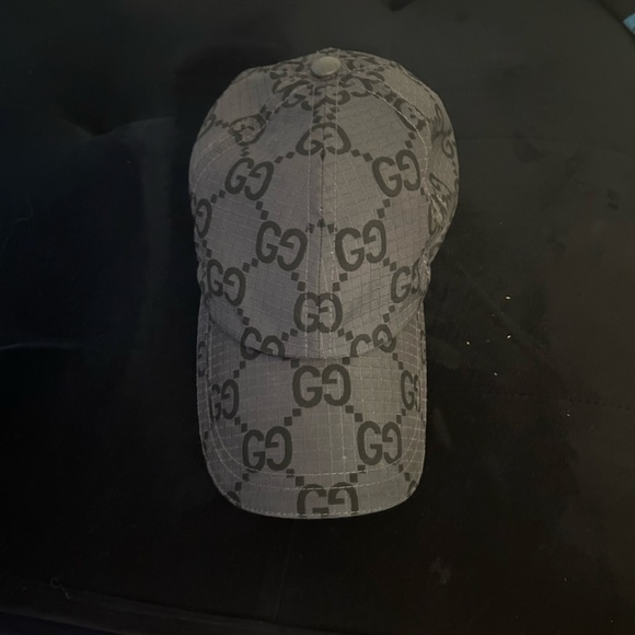 Gucci Black Monogram Baseball Cap - Picture 1 of 4